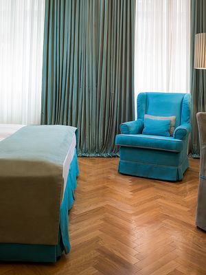 Schlafzimmer Comfort Suite im Appartement-Hotel an der Riemergasse